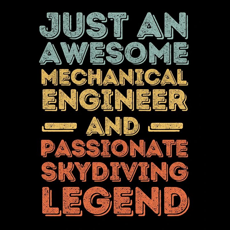 Mechanical Engineer Skydiving retro