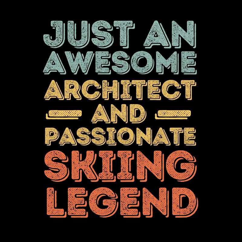Architect skiing retro
