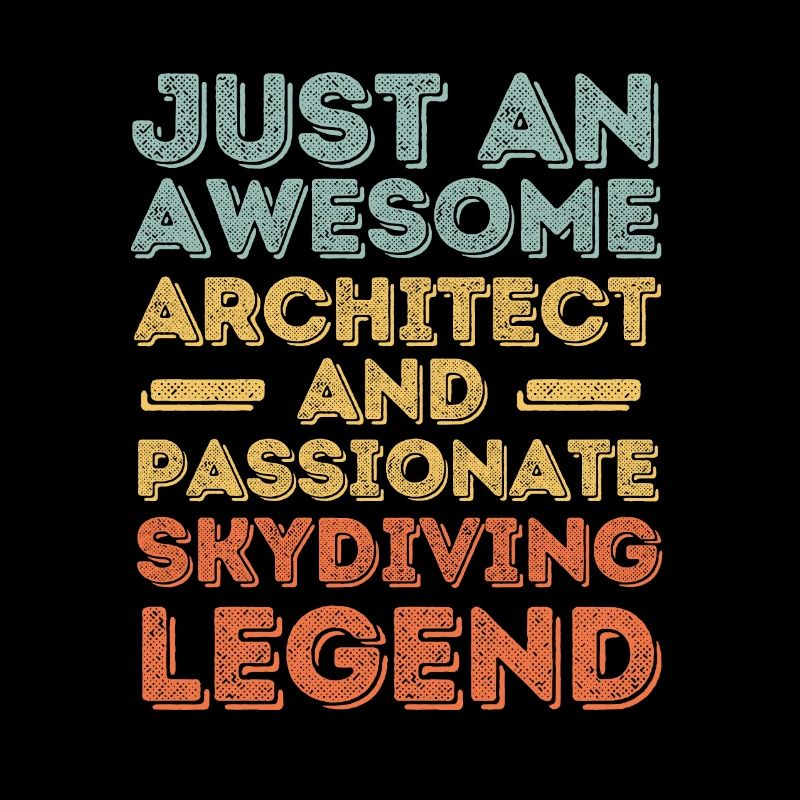 Architect skydiving retro