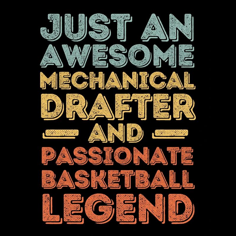 Technical draughtsman basketball retro