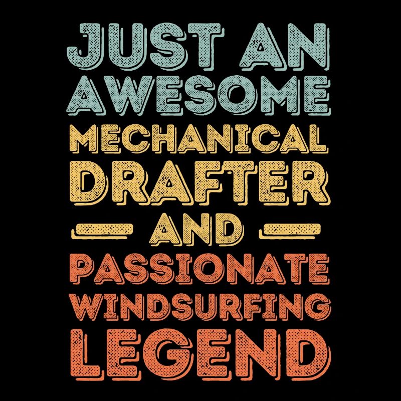 Technical draughtsman windsurfing retro