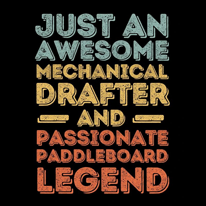Technischer-Zeichner Paddleboard retro