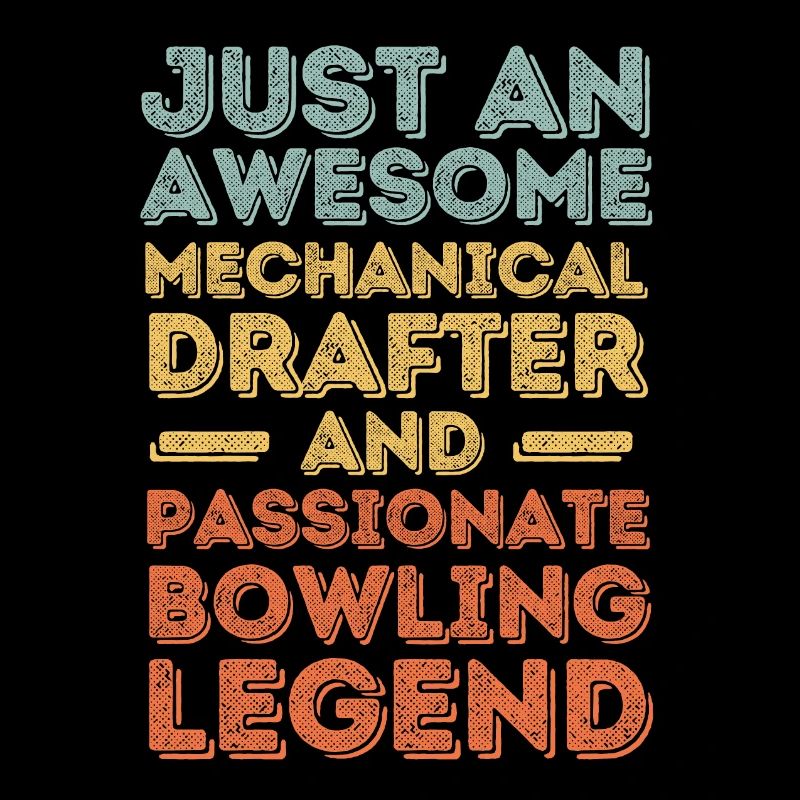 Technical draughtsman bowling retro