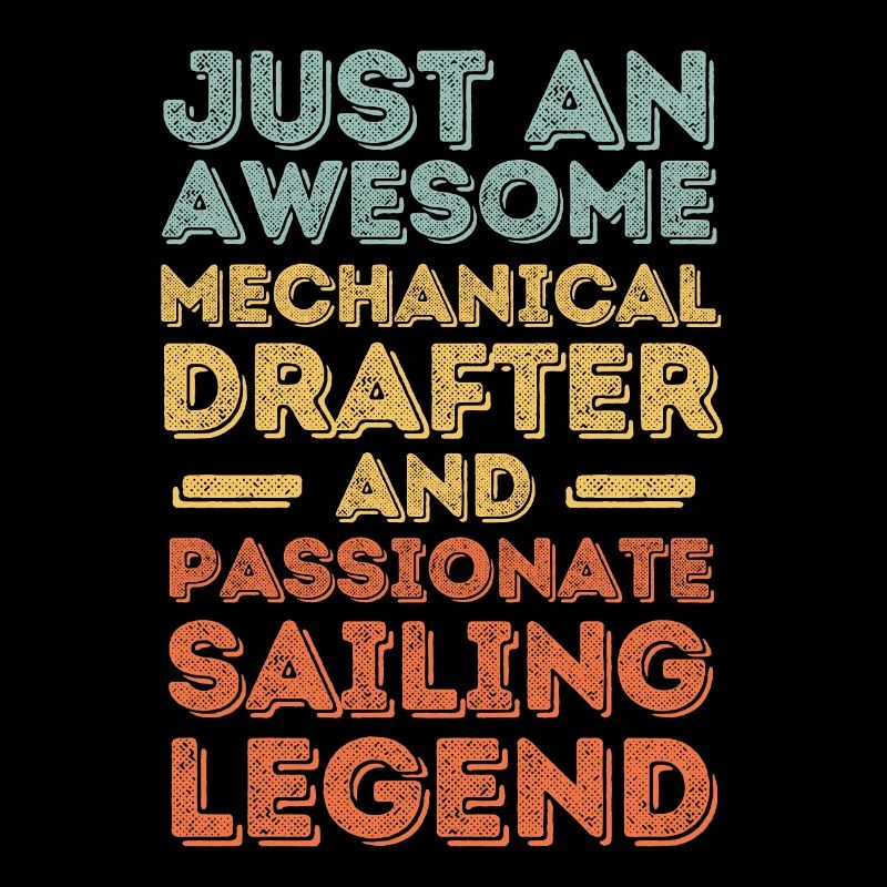 Technical draughtsman sailing retro