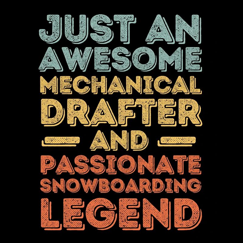 Technical draughtsman snowboard retro