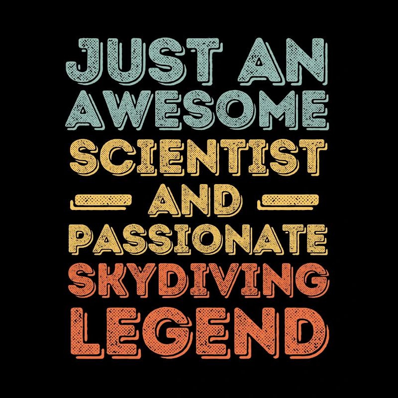 Scientists Skydiving retro