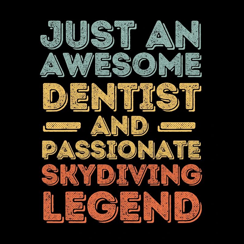 Dentist skydiving retro