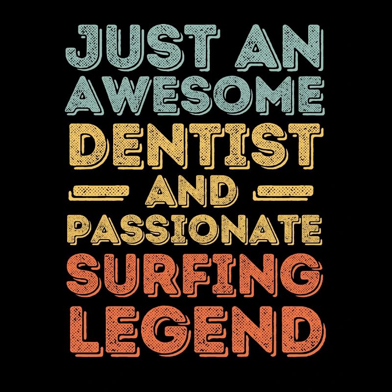 Dentist Surfing retro