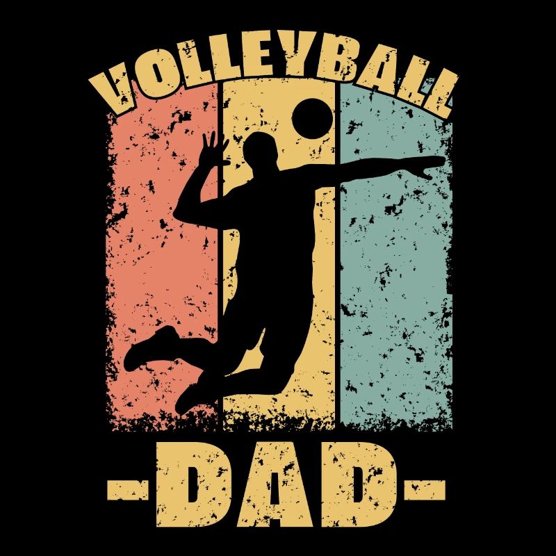 Volleyball dad retro