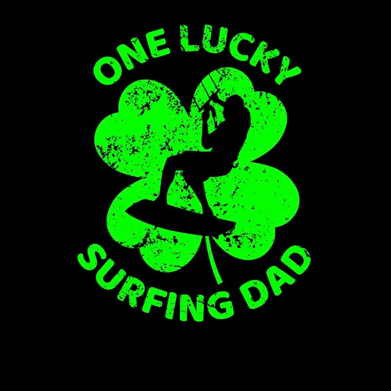 Surfing St. Patrick's day shamrock