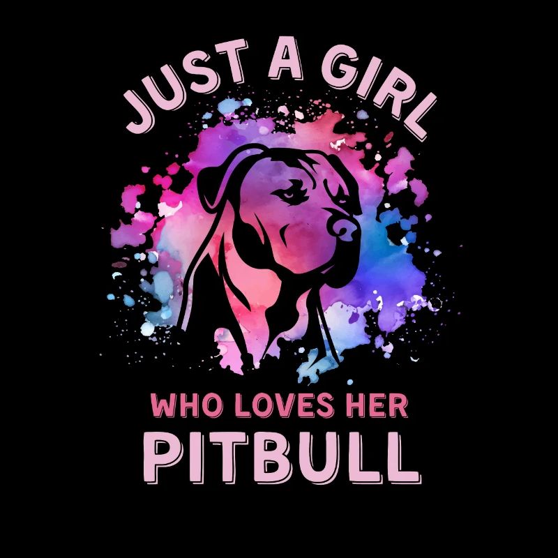 Nur ein Mädchen, das ihren Pitbull liebt