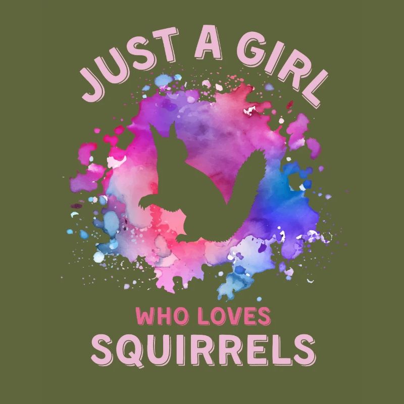 Nur ein Mädchen, das Eichhörnchen liebt