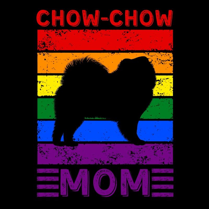 Chow-chow Mom LGBTQ Rainbow Flag