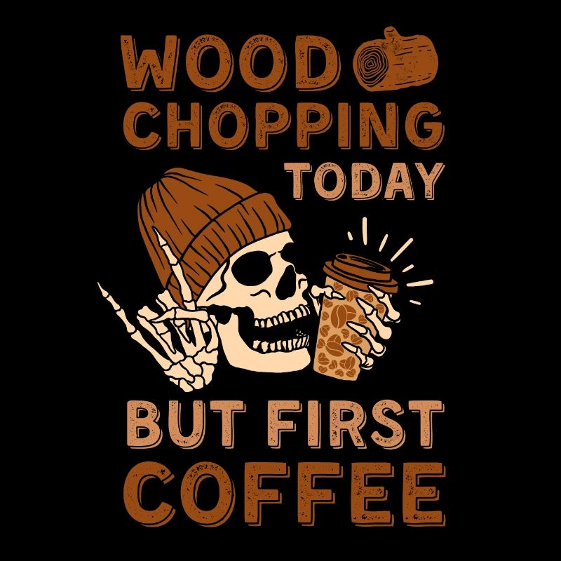 Coffee Wood-chopping skeleton