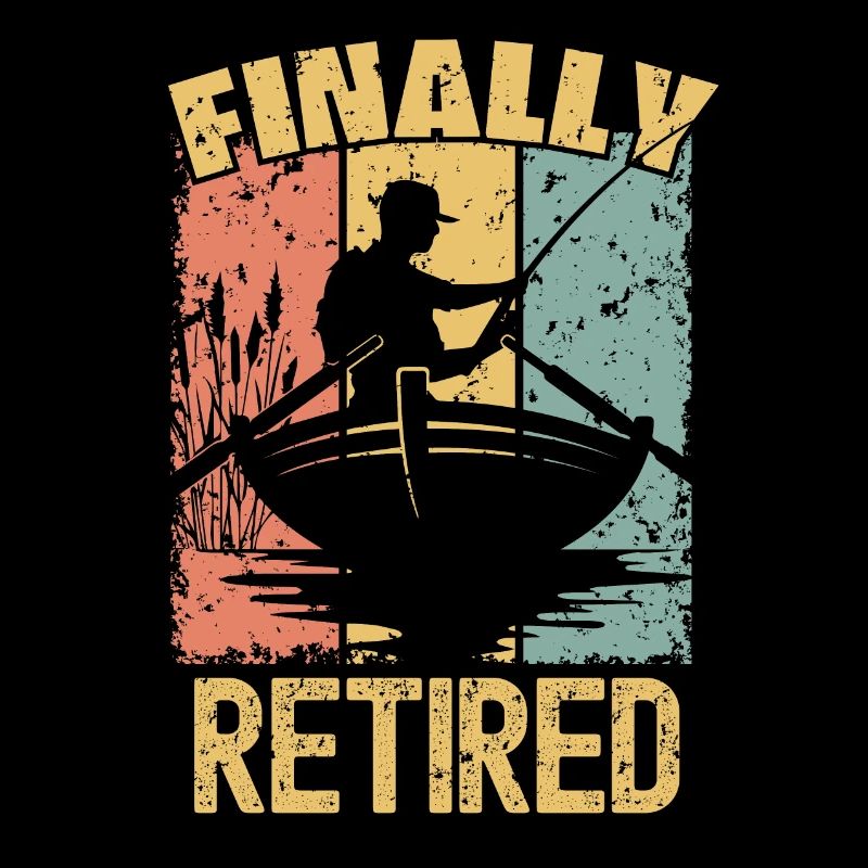 Fishing retirement retro