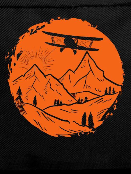 Biplane flying