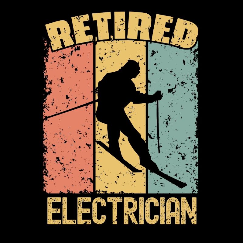 Skiing retired electrician