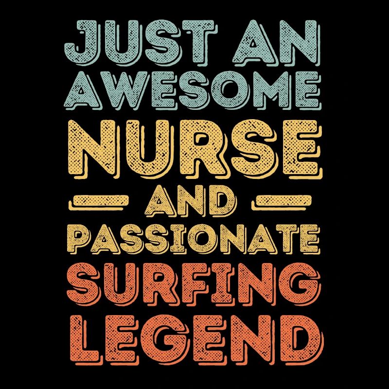 Krankenschwester Surfing-Legende retro