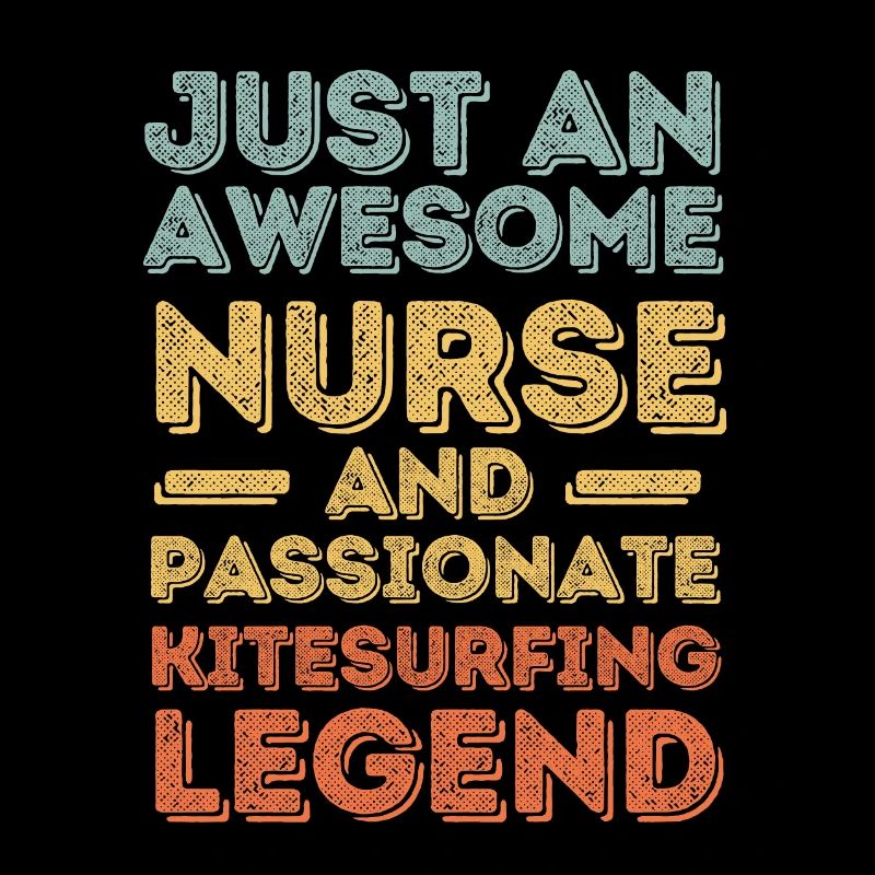 Krankenschwester Kitesurf Legende retro