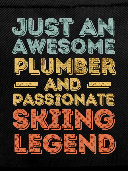 Plumber Skiing legend retro