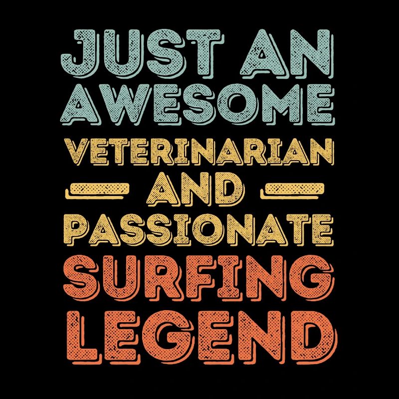 Veterinarian Surfing legend retro
