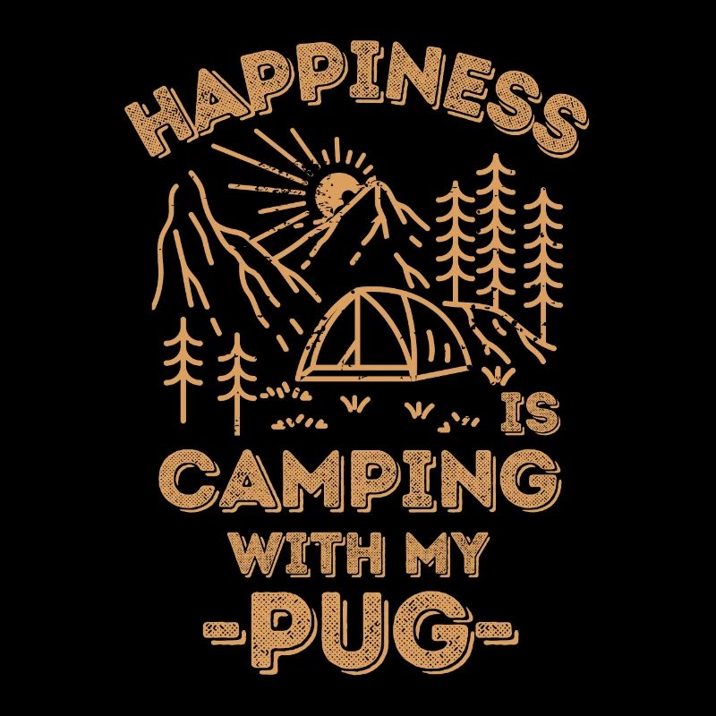 Camping with pug