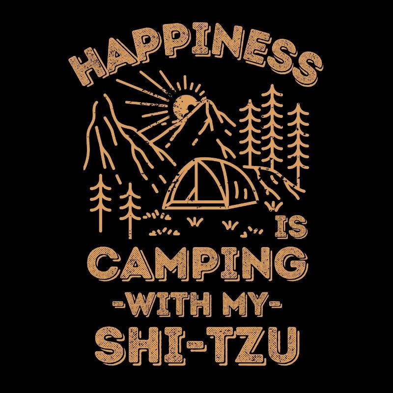 Camping with shih-tzu