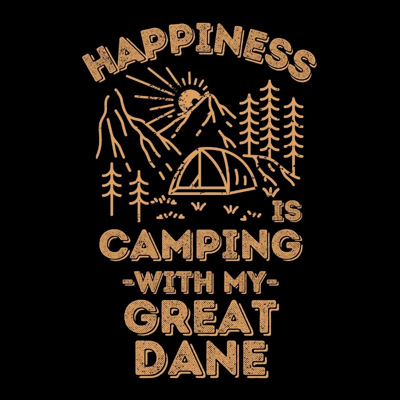 Camping with great-dane