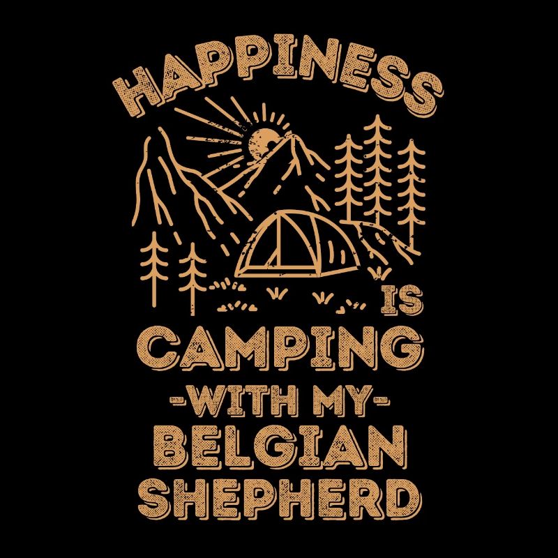 Camping with belgian-shepherd
