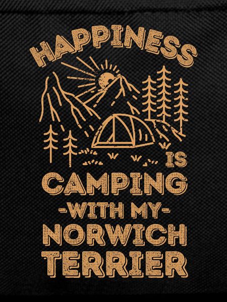 Camping with norwich-terrier