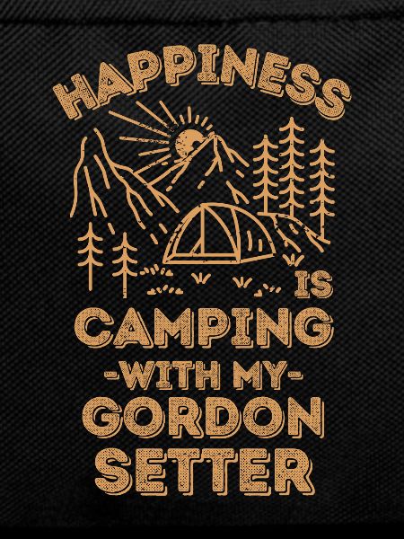 Camping with gordon-setter