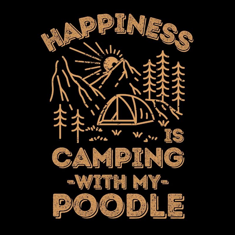 Camping with poodle
