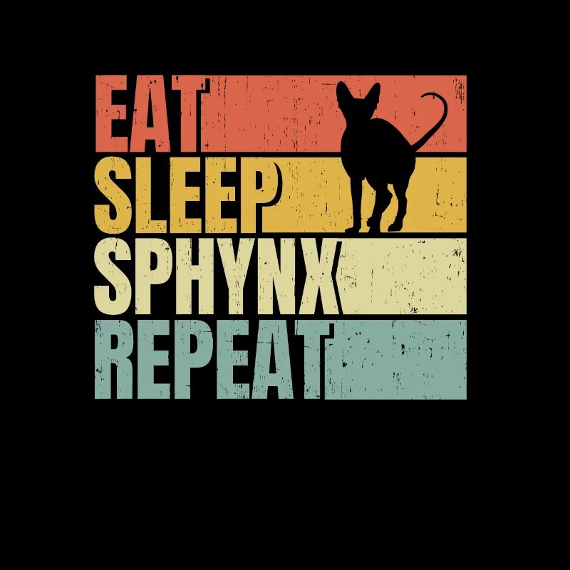Manger dormir Sphynx-chat répéter