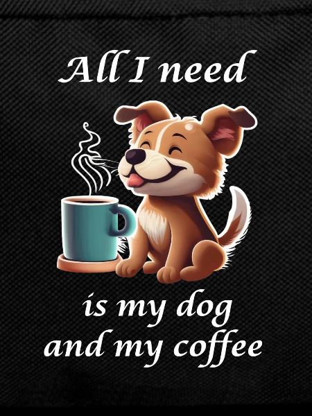 Süßer Hund mit Kaffeetasse