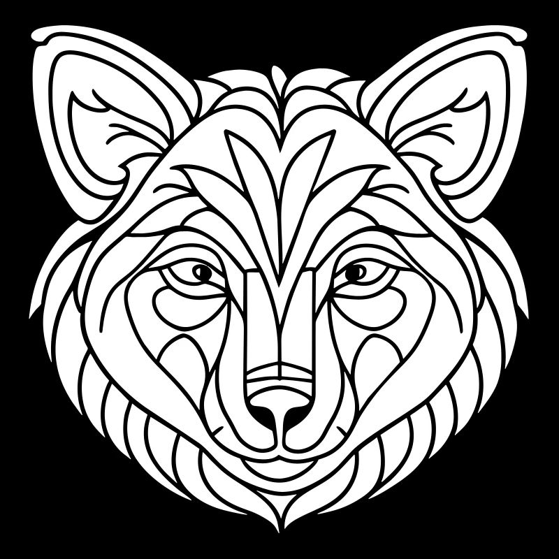 Visage de loup