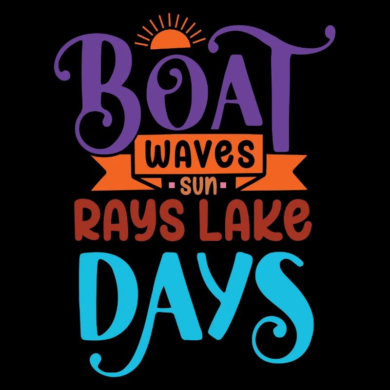Boat Waves Sun Rays Lake Days