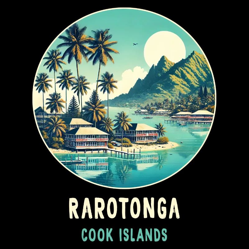 Parotonga Cook Islands sea palm trees