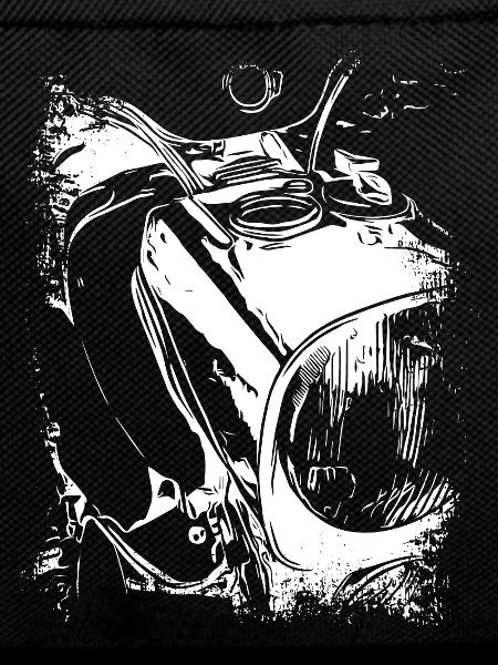 Two-stroke legend black and white