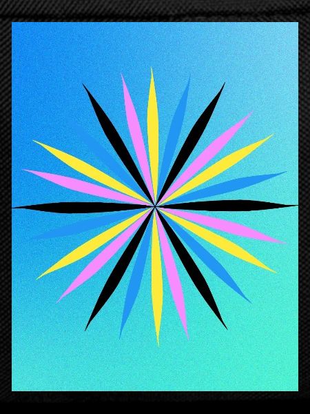 Lebendiges geometrisches Starburst-Design