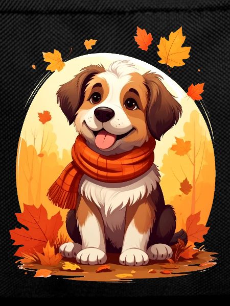 Dog in autumn