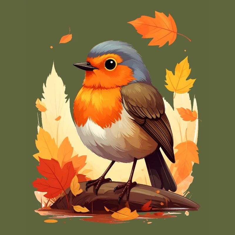 Rotkehlchen im Herbst