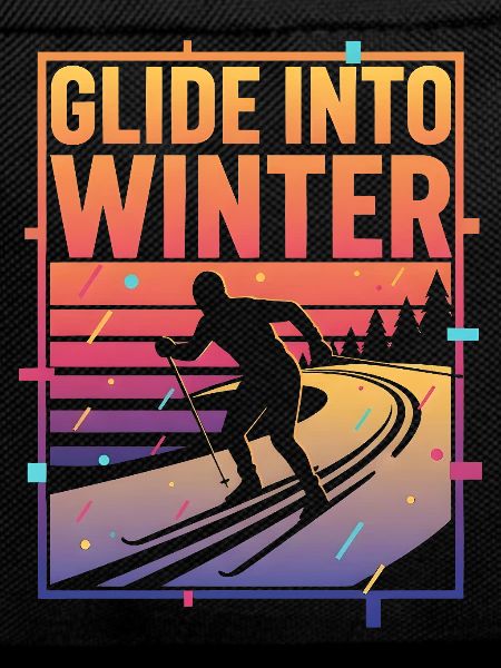 Cross-Country Glide Into Winter Neon Retro