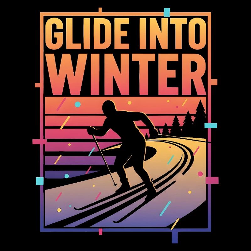Glissez en hiver Neon Retro
