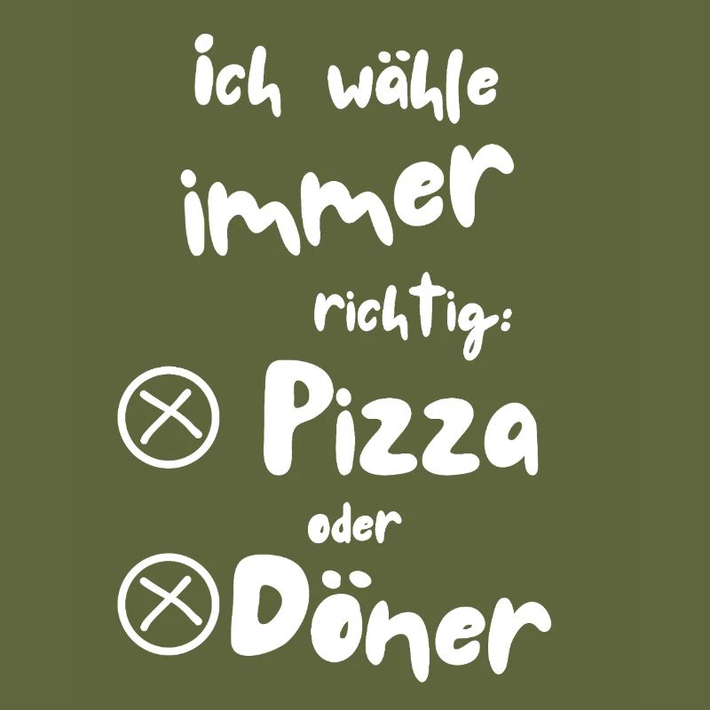 Ich wähle Pizza oder Döner