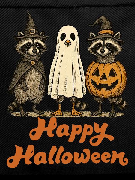 Halloween Raccoons Ghostly Halloween 