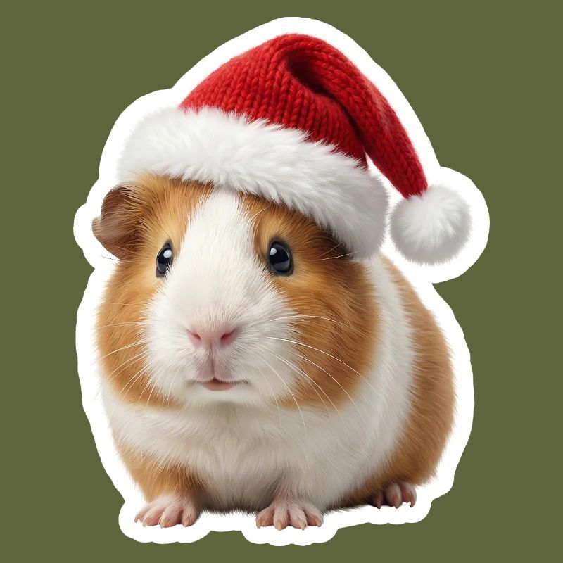 Petit chapeau de Noël en forme de cochon d’Inde mignon