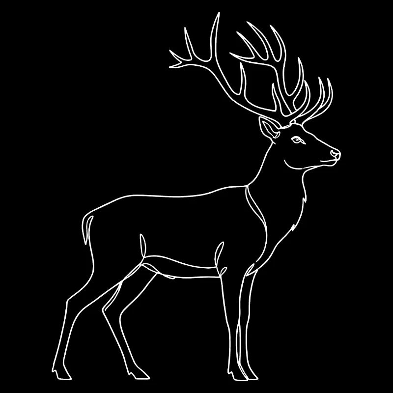 Minimalist Deer Silhouette Wild Art