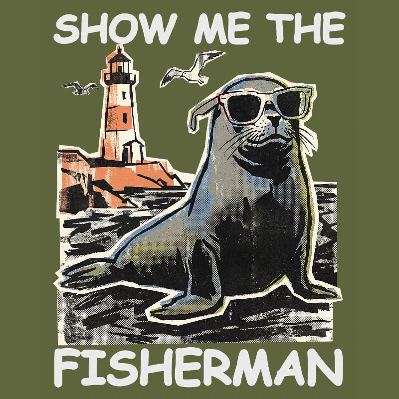 Funny seal looking for fish