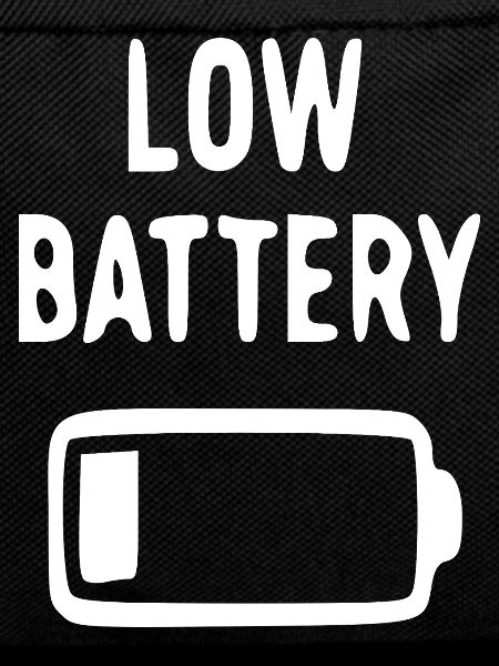 Low battery humor design
