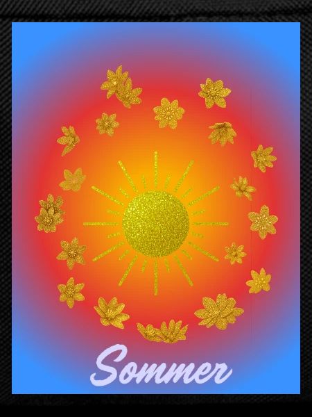 Sommer Sonne Glitzerblumen Muster